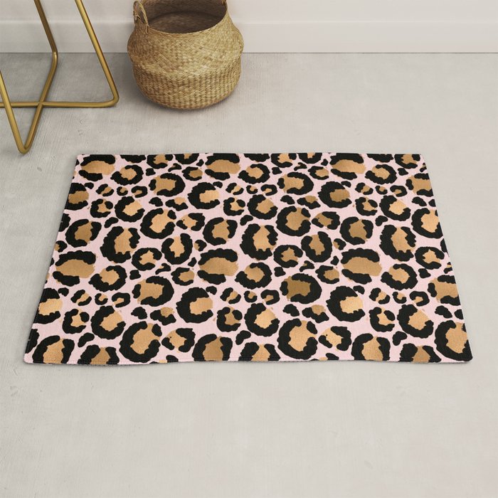 Animal print - pink copper Rug Gallery Image 1