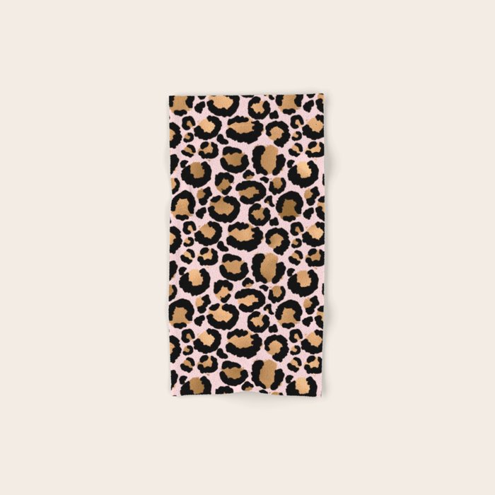 Animal print - pink copper Towels Gallery Image 1