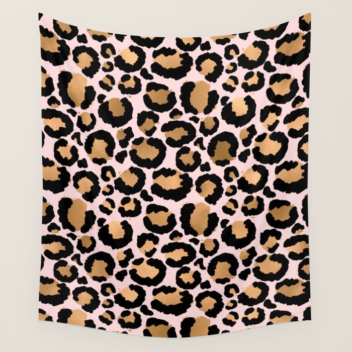 Animal print - pink copper Wall Tapestry Gallery Image 4