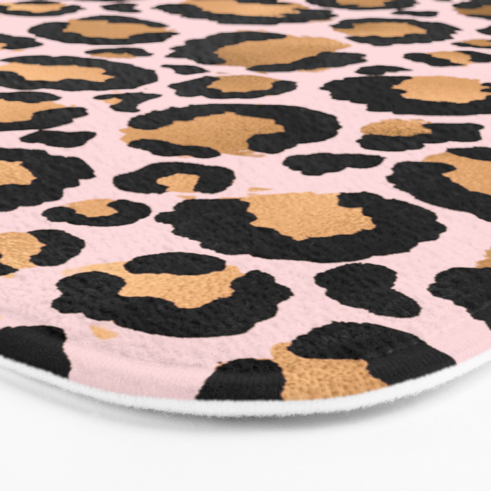 Animal print - pink copper Bath Mat Gallery Image 3