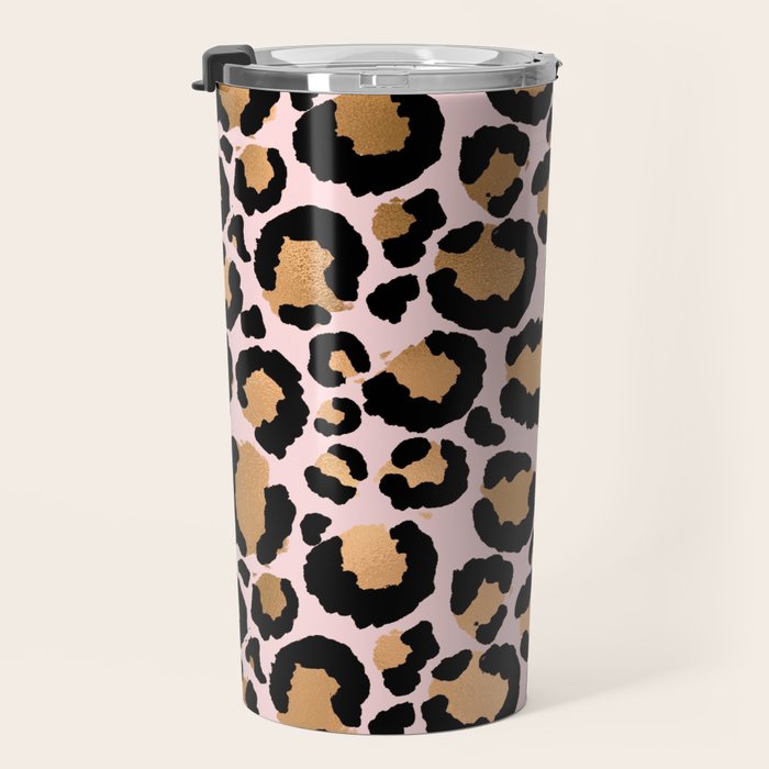 Animal print - pink copper Travel Mug Gallery Image 3