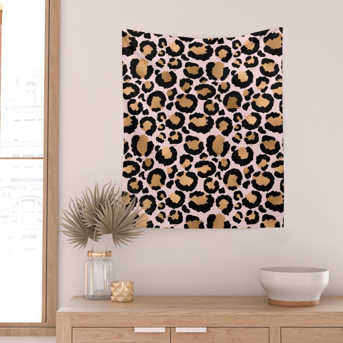Animal print - pink copper Wall Tapestry Gallery Image 2
