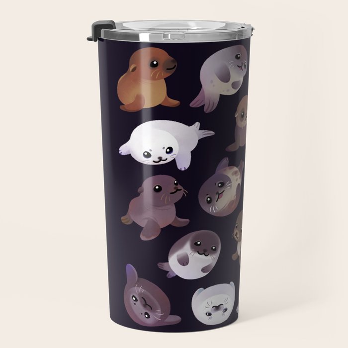Seal pup - dark Travel Mug Gallery Image 3
