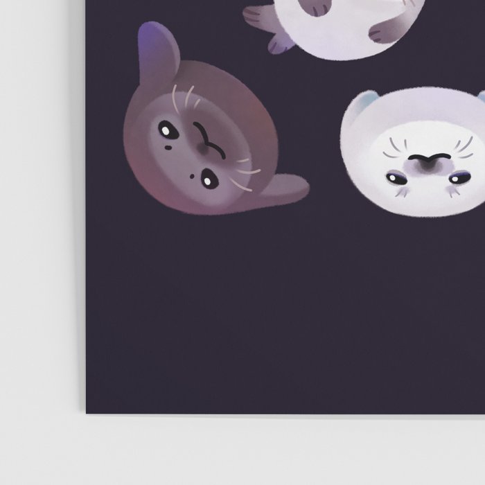 Seal pup - dark Poster Gallery Image 3