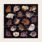 Seal pup - dark Wood Wall Art Gallery Image 1