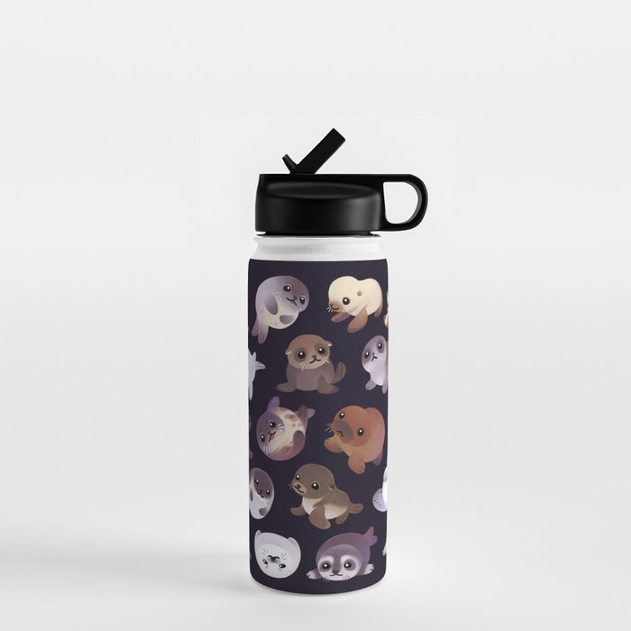 Seal pup - dark Water Bottle Gallery Image 1