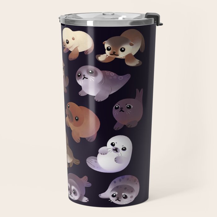 Seal pup - dark Travel Mug Gallery Image 2