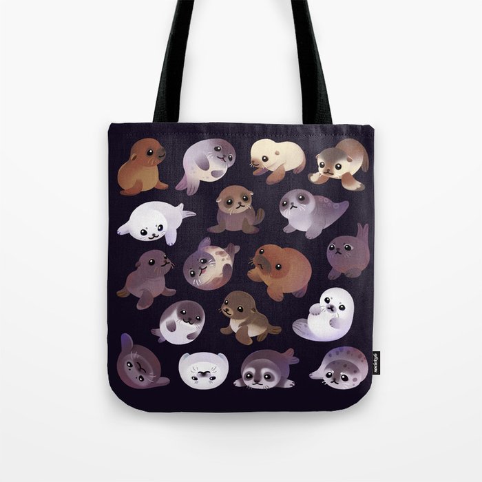 Seal pup - dark Tote Bag Gallery Image 1