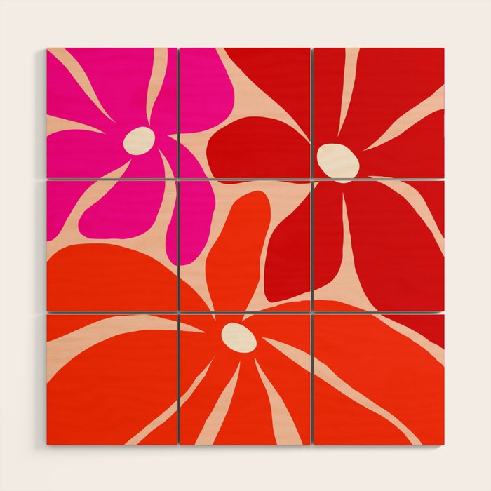 Full Bloom Flower Market  - City of Love Wood Wall Art Gallery Image 1
