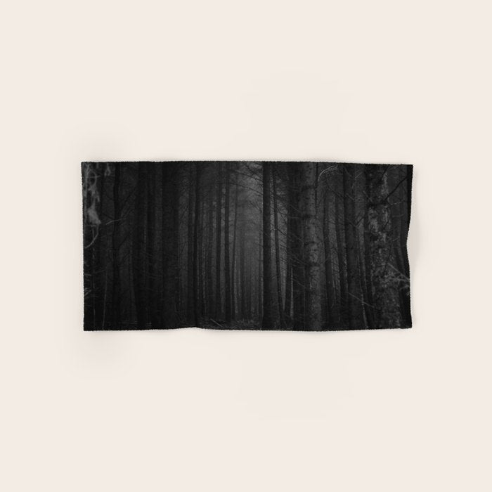 The Dense & Foggy Forest (Black and White) Bath Towel Gallery Image 1