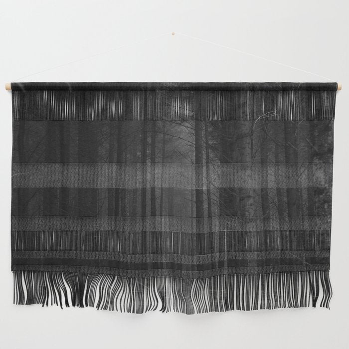 The Dense & Foggy Forest (Black and White) Wall Hanging Gallery Image 1