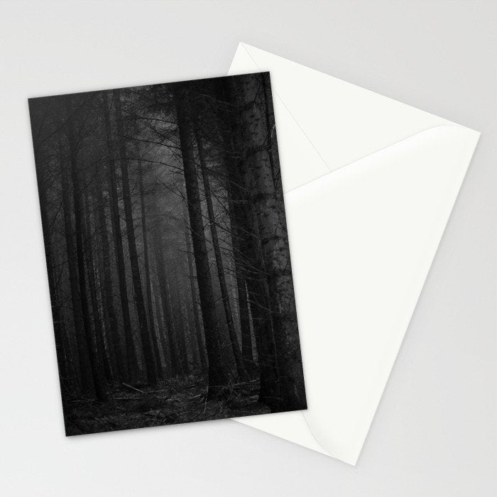 The Dense & Foggy Forest (Black and White) Stationery Card Gallery Image 2