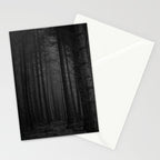 The Dense & Foggy Forest (Black and White) Stationery Card Gallery Image 2