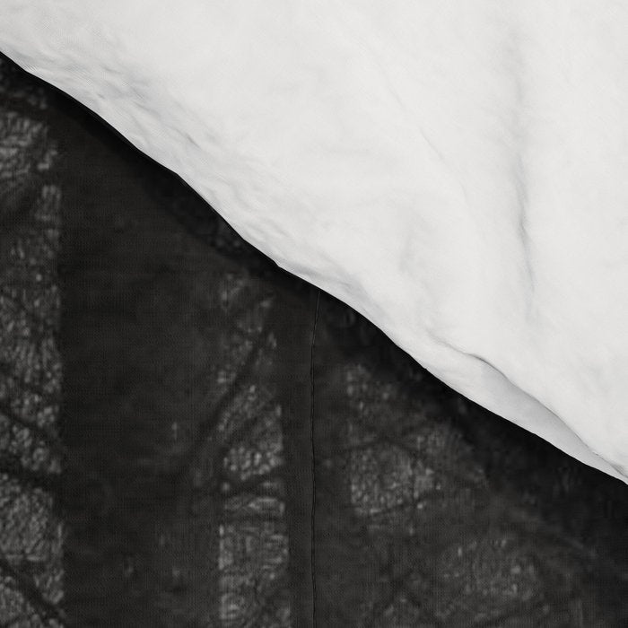 The Dense & Foggy Forest (Black and White) Comforter Gallery Image 4
