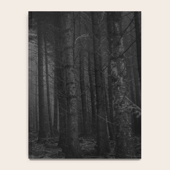 The Dense & Foggy Forest (Black and White) Notebook Gallery Image 4