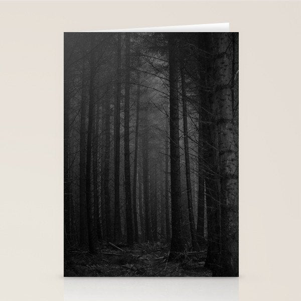 The Dense & Foggy Forest (Black and White) Stationery Card Gallery Image 2