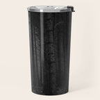 The Dense & Foggy Forest (Black and White) Travel Mug Gallery Image 2