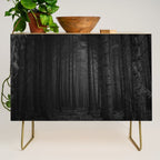 The Dense & Foggy Forest (Black and White) Credenza Gallery Image 1