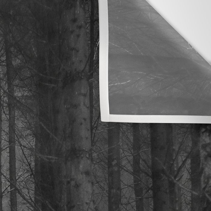 The Dense & Foggy Forest (Black and White) Wall Tapestry Gallery Image 3