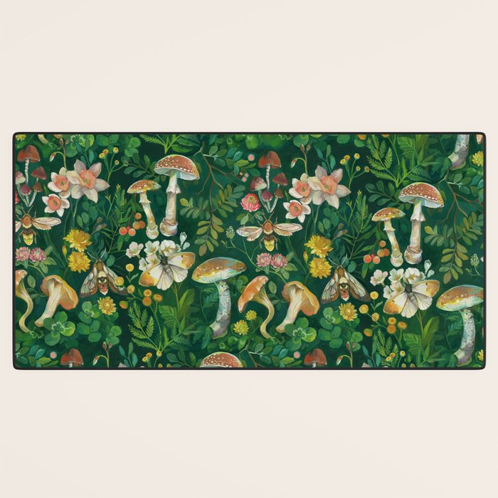 Mushrooms Dandelion Garden Desk Mat Gallery Image 3