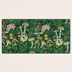 Mushrooms Dandelion Garden Desk Mat Gallery Image 3