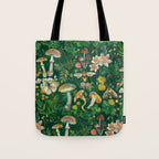 Mushrooms Dandelion Garden Tote Bag Gallery Image 1