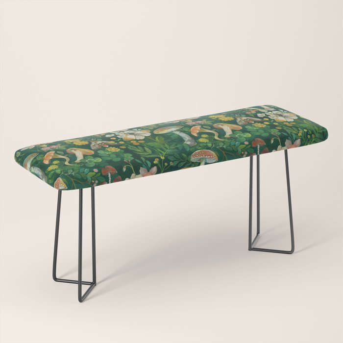 Mushrooms Dandelion Garden Bench Gallery Image 1