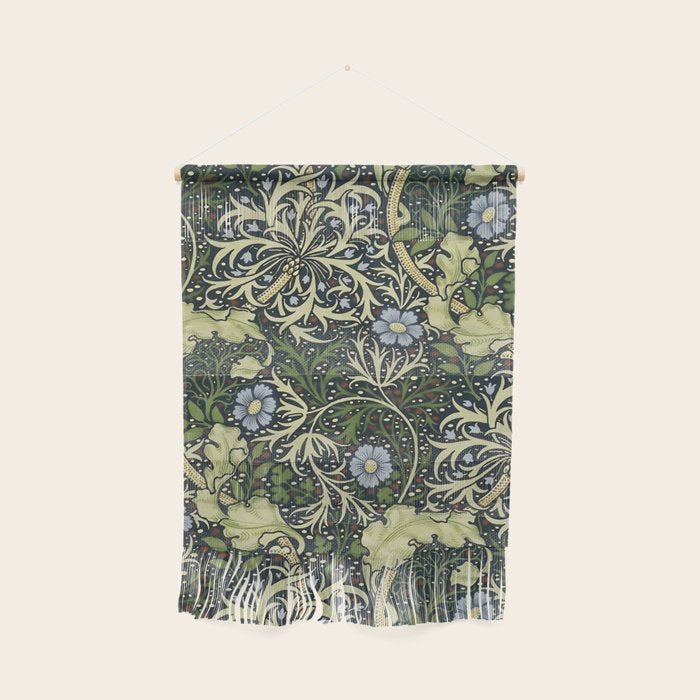 William Morris Vintage Floral Seaweed Vector Digital Painting. Wall Hanging Gallery Image 1