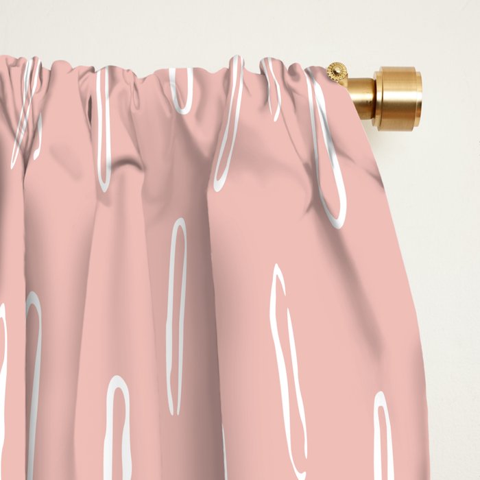 Boho Raindrops Pink Window Curtain Gallery Image 2