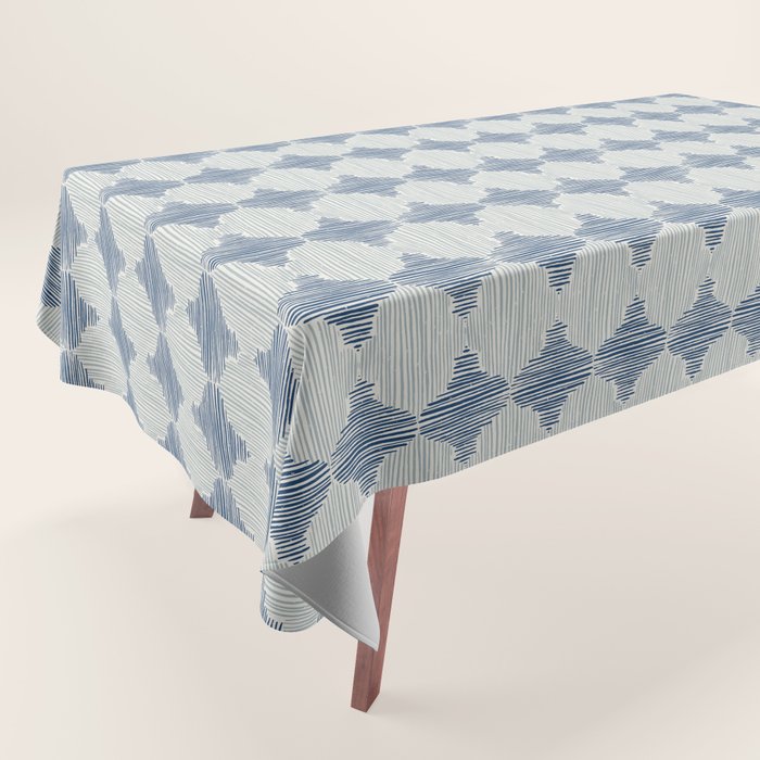Striped Moroccan Textile Tablecloth Gallery Image 1