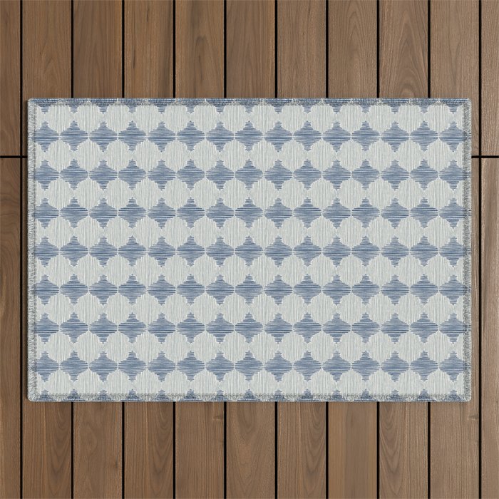 Striped Moroccan Textile Outdoor Rug Gallery Image 1