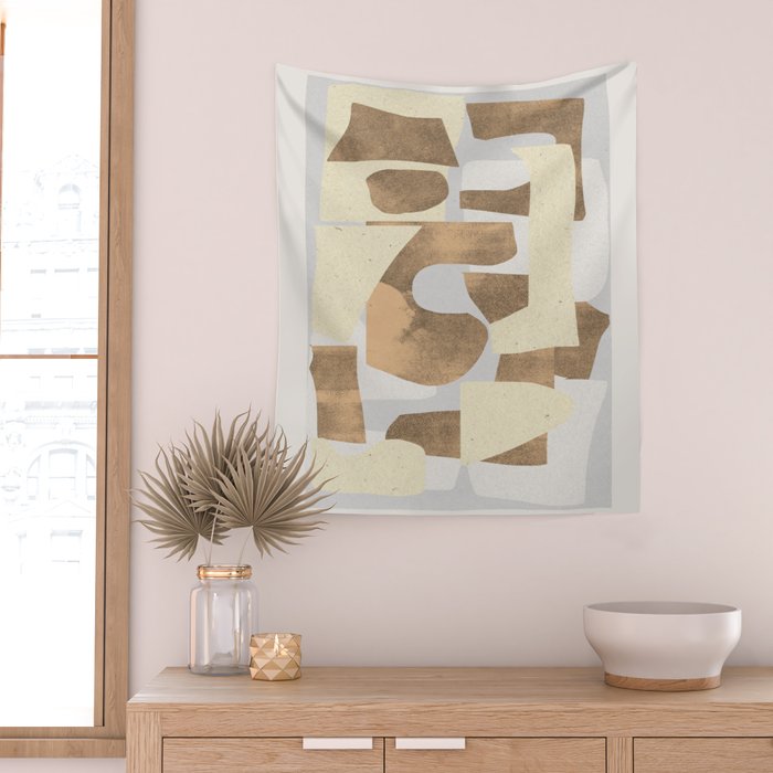 Paper Cut Composition Wall Tapestry Gallery Image 2