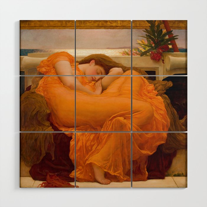 Flaming June, âFrederic Leighton Wood Wall Art Gallery Image 1