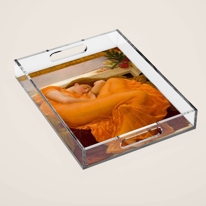 Flaming June, âFrederic Leighton Acrylic Tray Gallery Image 1
