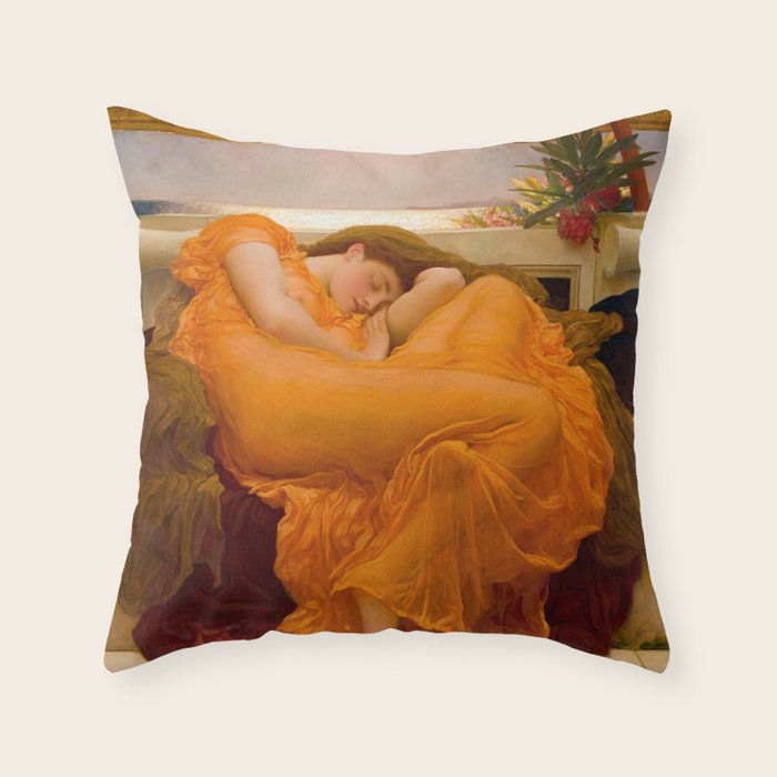Flaming June, âFrederic Leighton Throw Pillow Gallery Image 6