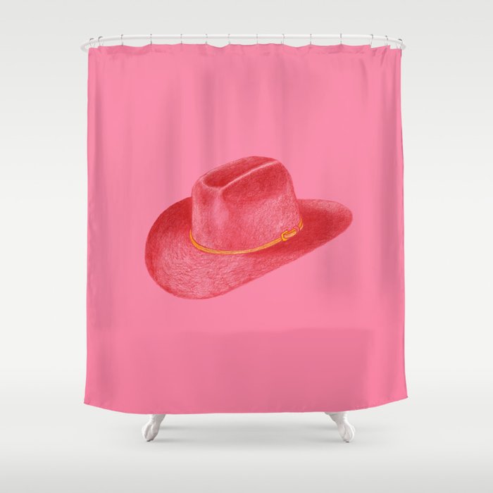 Red Stetson Shower Curtain Gallery Image 1