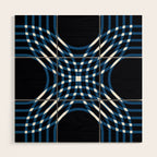 Interwoven - blue Wood Wall Art Gallery Image 1