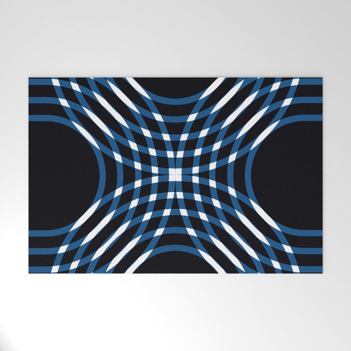 Interwoven - blue Welcome Mat Gallery Image 1