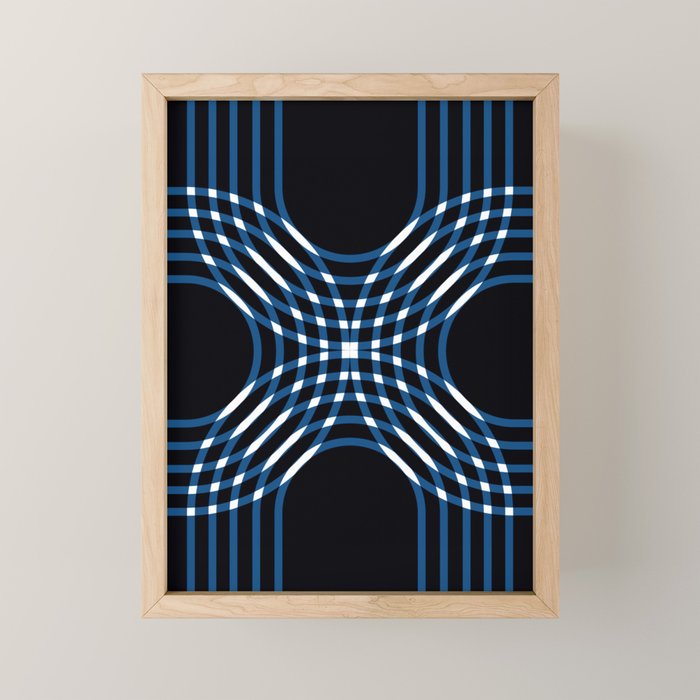 Interwoven - blue Mini Art Print Gallery Image 1