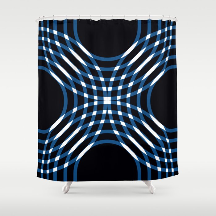 Interwoven - blue Shower Curtain Gallery Image 1