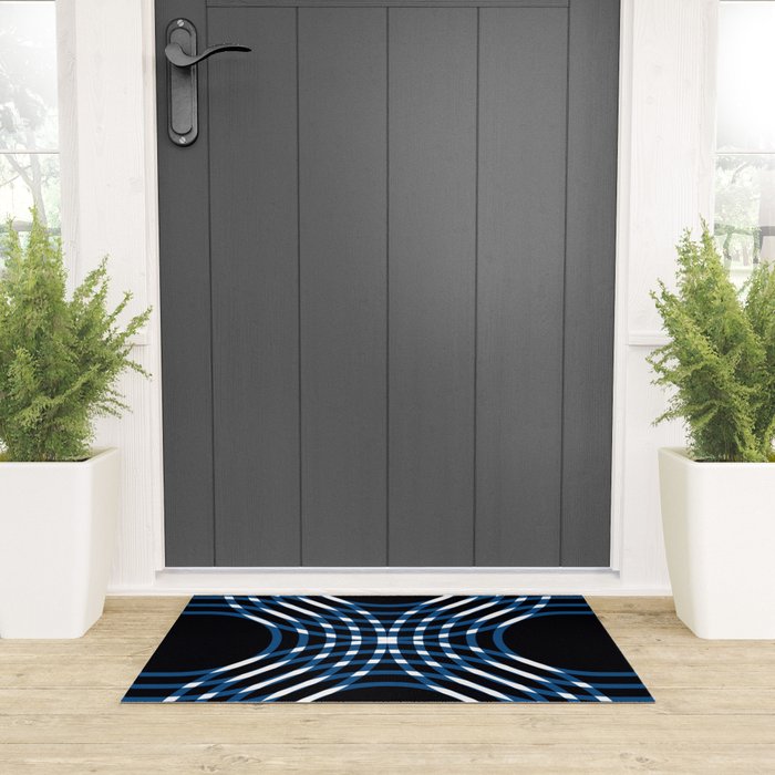 Interwoven - blue Welcome Mat Gallery Image 3