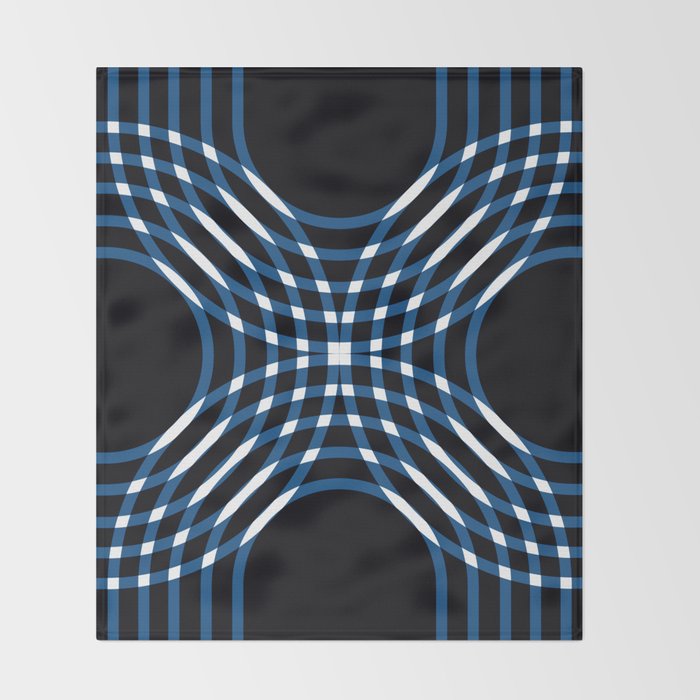 Interwoven - blue Throw Blanket Gallery Image 2