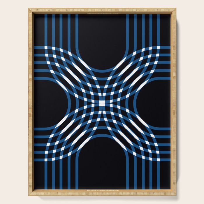 Interwoven - blue Serving Tray Gallery Image 1