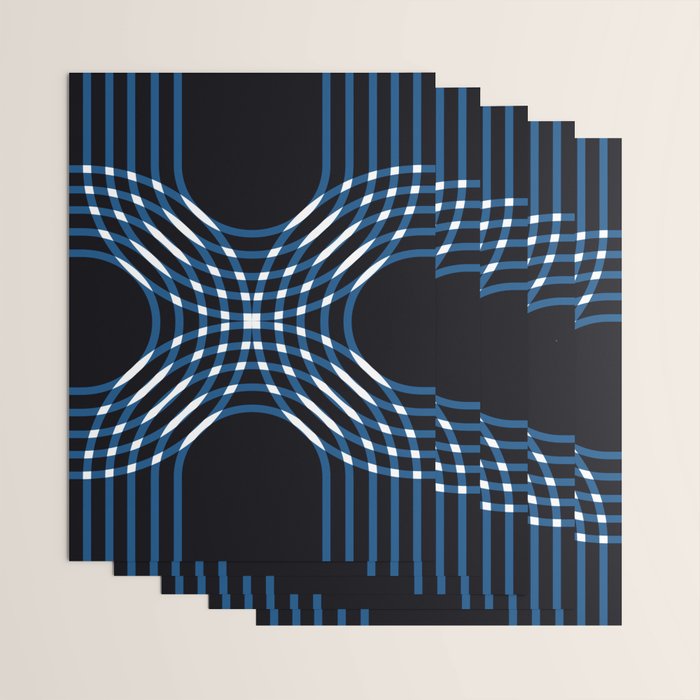 Interwoven - blue Wrapping Paper Gallery Image 3