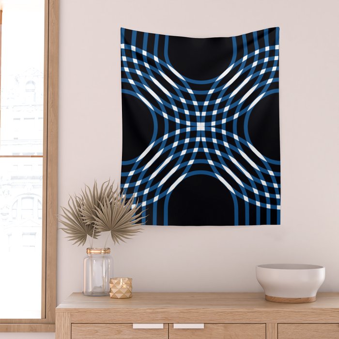 Interwoven - blue Wall Tapestry Gallery Image 2