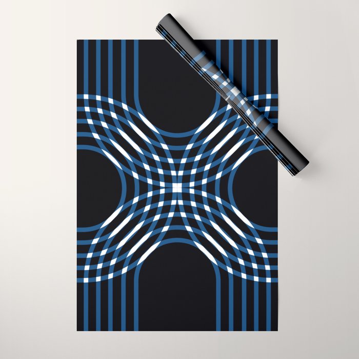 Interwoven - blue Wrapping Paper Gallery Image 1