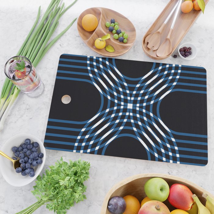 Interwoven - blue Cutting Board Gallery Image 2
