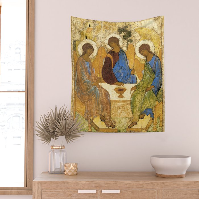 The Holy Trinity By Andrei Rublev Wall Tapestry Gallery Image 2