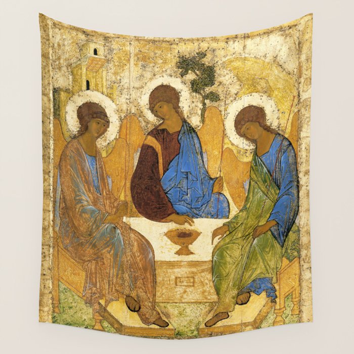 The Holy Trinity By Andrei Rublev Wall Tapestry Gallery Image 4