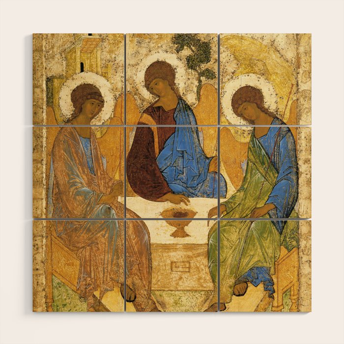 The Holy Trinity By Andrei Rublev Wood Wall Art Gallery Image 1